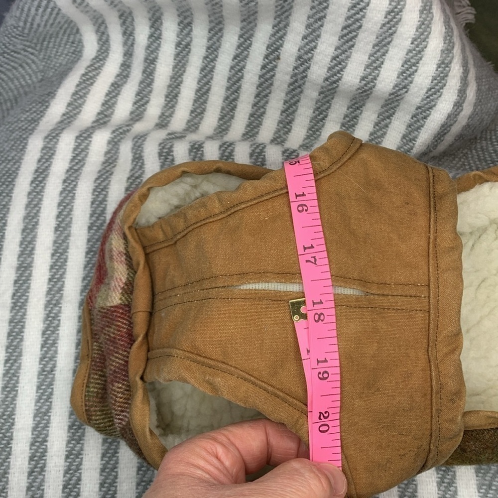 Puppy Dog Jacket/Coat Snaps Lined Back Leash Hole Canvas Wool Plaid Extra Small - Picture 11 of 11